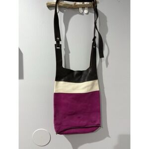 Anthropologie LUMI Leather Tote Purse Bag Pink White Black With Long Short Strap